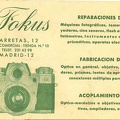 Carte de visite : Fokus, Madrid<br />(Contarex)<br />(NOT0621)