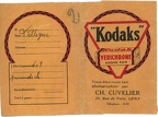 Pochette : Kodaks Verichrome(Cuvelier, Paris)(NOT0635)