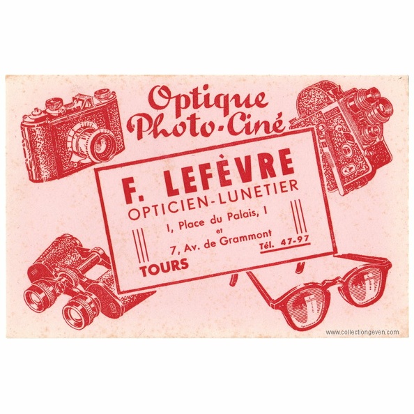 Pays : France
Date : ~ 1950
Appareil présenté : Pontiac Lynx, caméra Bolex H16, jumelles, lunettes
Dimensions : 212 x 138 mm
Commentaires :
Revendeur :
NOT0702_01.jpg