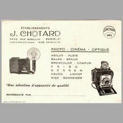 Carte de visite : J. Chotard, Paris - 1963(NOT0715)