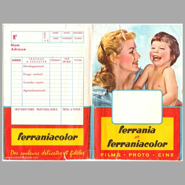 Pochette : Ferrania, Ferraniacolor(-, 99 x 150 mm)(NOT0718)
