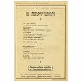 Les fabricants français de surfaces sensibles - 1949<br />(NOT0759)