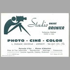 Carte de visite : Studio Brunier, Annecy(NOT0760)
