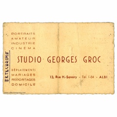 Carte de visite : Studio Georges Groc, Albi(NOT0794)