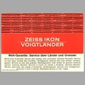 Garantie (Zeiss Ikon Voigtländer) - 1969<br />(NOT0805)