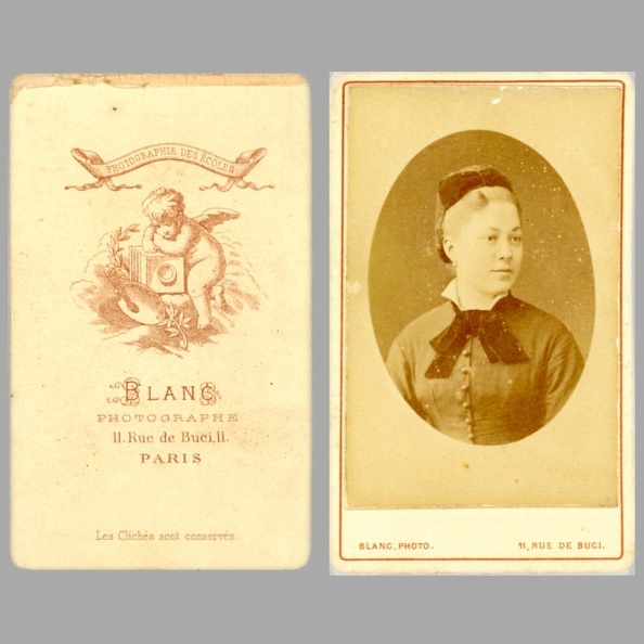 Carte de visite : Blanc, Paris(NOT0813)