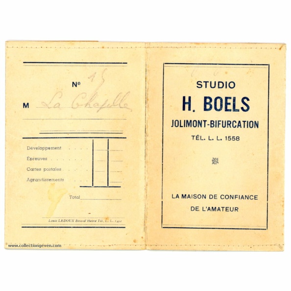 Pochette : Studio H. Boels(NOT0826)