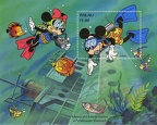 Timbre : Mickey et Minnie sous l'eau(PHI0314)
