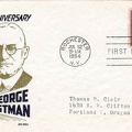<font color=yellow>_double_</font> Env. 1<sup>er</sup> jour : 100 ans de la naissance de George Eastman - 1954<br />(PHI0343a)