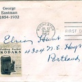 Env. 1<sup>er</sup> jour : 100 ans de la naissance de George Eastman - 1954<br />(PHI0406)