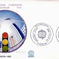 Env. 1<sup>er</sup> jour : timbre Europa « La photographie », feux tricolores (fish-eye)<br />(PHI0414)
