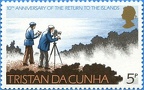 Timbre : 10th anniversary of the return to the islands (Tristan da Cunha) - 1973(PHI0495)