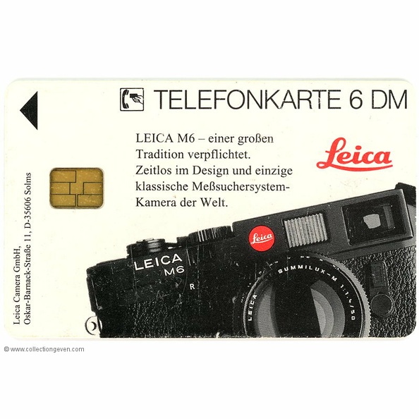 Télécarte : Leica M5, M6, photo de William Klein(PHI0671)