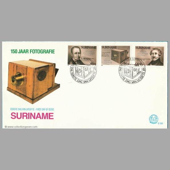 FDC : 150 jaar fotografie (Suriname)(PHI0706)