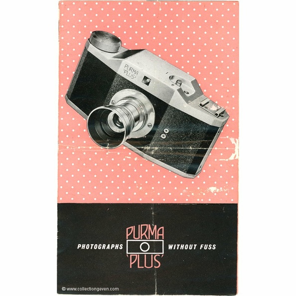 Appareil : Purma Plus
Marque : PURMA
Date : 1952
Langues : en
Réf. notice : 50M-7-52
Pages : 6 ; Format : 123 x 203 mm
Commentaires :
Appareil de la collection :
PUB0095_01.jpg
