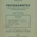 Bulletin de Photogrammétrie, 1.1939(REV-BL1939-01)