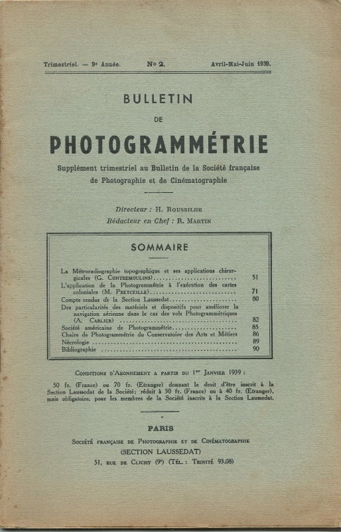 Bulletin de Photogrammétrie, 4.1939(REV-BL1939-02)