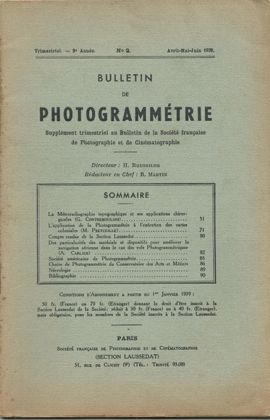 Bulletin de Photogrammétrie, 4.1939(REV-BL1939-02)