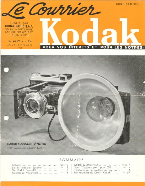 Le Courrier Kodak, N° 256, 8.1950