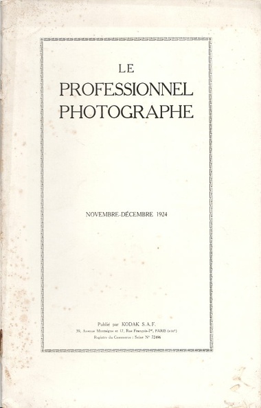 Le Professionnel Photographe, 11.1924