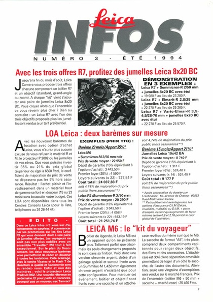 Leica Infos, n° 3, été 1994(REV-LI1994-07)