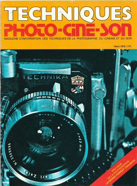 N° 34 de 3.1979
Publicités:
- Festival international du son
- Projecteur 16mm Bauer
- Objectifs Magnon
- SICOF
- Caméra vidéo JVC G-71
Table des matières:
- Le grand format: une chambre, pour quoi faire? (J.P. Salomon)
- Les systèmes de mise au point (G. Even)
- Les Tessina 35 (Hoang Minh)
- Avant-garde photo ciné son (R. Delaye)
- Compte-rendu de notre enquête
- Le carnet des bonnes adresses: Le Club du Leica, J.F. Botel
Pages: 36
Format: 210x285 mm
Commentaires: -
REV-PC0034.jpg
