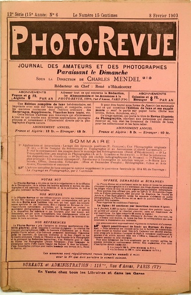 Photo-Revue, n° 6, 8.2.1903(REV-PR1903-06 0a)
