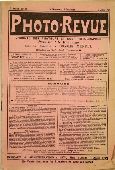 Photo-Revue, n° 23, 6.6.1909(REV-PR1909-06 0a)
