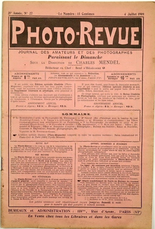 Photo-Revue, n° 27, 4.7.1909(REV-PR1909-27 0a)