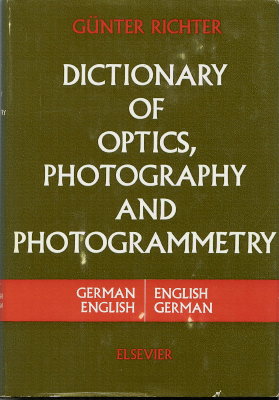 Dictionary of optics, photography and photogrammetry - 1966(BIB0216)