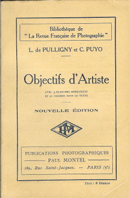 Objectifs d'ArtisteC. Puyo, L. de Pulligny(BIB0240)