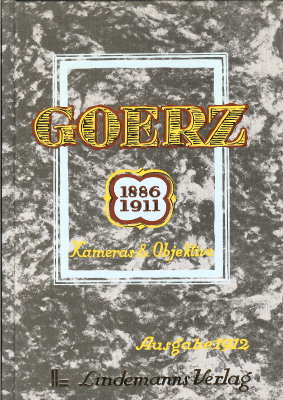BIB0288
-
Titre : -
Auteur : C.P. Goerz
Édition : Lindemanns ; Collection : -
Date : 1994 (reprit de 8.1912)
Pays : Allemagne ; Langue : de
Table des matières :
- I. Photographische Objektive und Zubehör
--- Doppel-Anastigmat Dagor 1:6,8
--- Satz-Anastigmat Pantar
--- Pantar Sätze
--- Hypar 1:3,5 und 1:4,5
--- Doppel-Anastigmat Celor 1:4,5 bis 1:5,5
--- Doppel-Anastigmat Syntor 1:6,8
--- Doppel-Anastigmat Artar 1:9 bis 1:12,5
--- Doppel-Anastigmat Hypergon 1:22
--- Doppel-Anastigmat in Objektiv-Verschlüssen
--- Extra-Rapid-Lynkeioskop 1:6,3
--- Rapid-Lynkeioskop 1:7,7
--- Rapid-Weitwinkel-Lynkeioskop 1:7,7
--- Weitwinkel-Lynkeioskop 1:15
--- Rapid-Paraplanat 1:7,5
--- Tele-Objektive
--- Prismen und Spiegel zur Bildumkehrung
--- Vorsatznüvetten (Farbfilter)
--- Vollständige Ausrüstungen für Reproduktionsanstalten
--- Gelgfilter
--- Einstellupen
- II. Photographische Cameras und Zubehör
--- Westentaschen Tenax 4,5x6 cm
--- Vergrößerungs Apparat Tenax für Tageslicht, Mod . I und II
--- Vergrößerungs Apparat Tenax für kündstliches Licht
--- Pocket Tenax 6,5x9 cm
--- Vergrößerungs Apparat Tenax für Tageslicht, Mod. III
--- Stereo-Pocket Tenax 4,5 x 107 mm
--- Taro Tenax
--- Manufok Tenax
--- Anschütz Klapp-Camera Ango
--- Anschütz Klapp-Camera Stereo-Ango
--- Anschütz Klapp-Camera Tropen-Ango
--- Camera Ansatz für Goerz-Anschütz Klapp-Camera
--- Tele-Objektive für Goerz-Anschütz Klapp-Camera
--- Fußplatten für Goerz-Anschütz Klapp-Camera
--- Autochrom-Kassette für Goerz-Anschütz Klapp-Camera
--- Anschütz Klapp-Camera Mod. I, 18 x 24 cm
--- Anschütz Stereo-Klapp-Camera Mod. I
--- Universal-Reise-Camera Insuperabilis
--- Spezial-Ballon-Camera
--- Spiegel-Reflex-Jagd-Ango
--- Sektoren Verschluß
--- Dreifarben Projektions Apparat (Miethe)
--- Telegrammworte für Cameras
Pages : 143 ; Format : 173 x 242 mm
Reliure : dos cousu, couverture rigide
ISBN : 3-89506-122-0
Commentaires : -
- N° 213 (imprimé en 500 ex.)
BIB0288.jpg