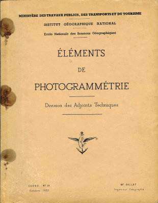 Eléments de photogrammétrie - 1950Sallat(BIB0411)