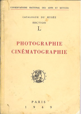 BIB0504
-
Titre: -
Auteur: Cnam
Édition: - Collection: -
Date: -
Pays: - Langue: -
Table des matières:
L-1: Précurseurs et invention
L-2: Daguerréotypie, talbotypie, collodion...
L-3: Gélatino-bromure
L-4: Utilisations scientifiques (microphotographie, panoramique, stéréoscopie, astronomie, aétienne, topographie, morphologie...)
L-5: Projection fixe
L-6: Projection animée
L-7: Chronophotpgraphie
L-8: Cinématographie muette
L-9: Cinématographie sonore
Commentaires: -
Musée du Cnam, Paris
Pages: - Format: -
Reliure: -
ISBN: -
BIB0504.jpg