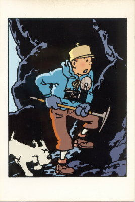 Tintin au Tibet (avec un appareil avec flash autour du cou)(CAP0060)