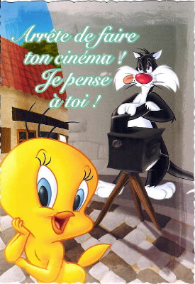 Titi et Grosminet : « Arrête de faire ton cinéma! Je pense à toi ! »(CAP0245)