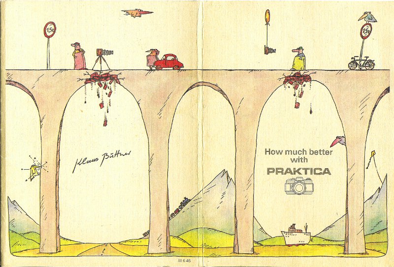 « How much better with Praktica », pochette pour les 10 cartes(CAP1036)