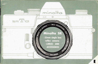 Minolta SR lenses and accessories c. 1970(CAT0161)