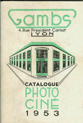 Catalogue Photo Ciné (Gambs) - 1953(CAT0268)