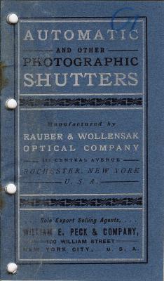 Automatic shutters (Raubert and Wollensak) - c. 1900(CAT0138)