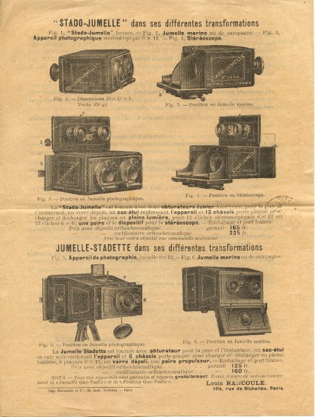 Appareils photographiques (Rancoule) - 1902(CAT0337)