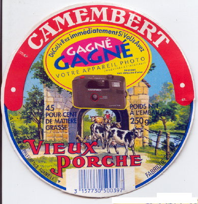 Etiquette de camembert Vieux Porche(GAD0312)