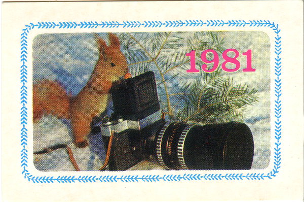 Calendrier avec un écureuil photographe - 1981(GAD1212)