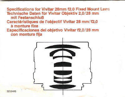 1:2 / 28 mm (Vivitar)(MAN0233)