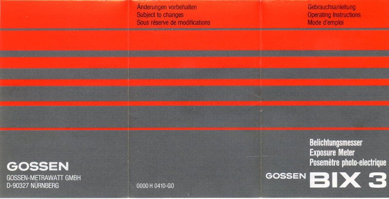 Bix 3 (Gossen) - 1993(MAN0500)