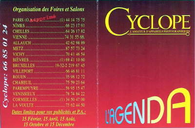 Calendrier : agenda Cyclope - 1995(NOT0082)