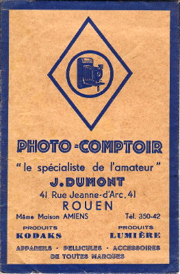 Pochette : Photo-Comptoir(J. Dumont, Rouen)(NOT0314)