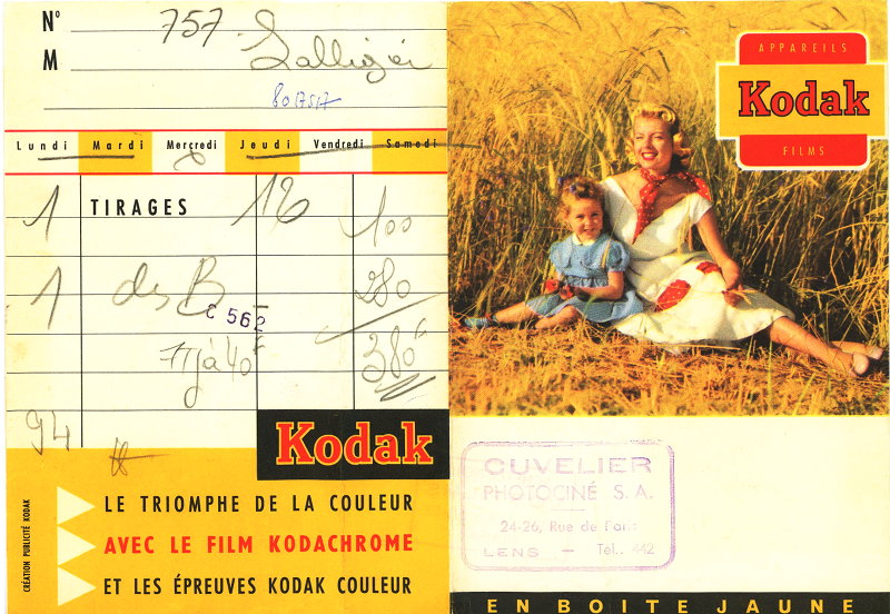 Pochette : Kodak(Cuvelier, Lens - 105 x 160)(NOT0642)