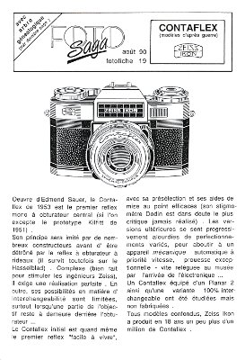 Fotofiche, N° 19Zeiss Ikon Contaflex