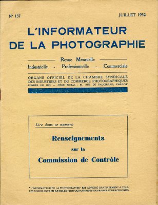 L'informateur de la photographie, N° 137, 7.1932